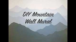 How to Paint a Mountain Mural on your Bedroom or Nursery Wall  DIY Timelapse  Speed Painting [upl. by Lamhaj]