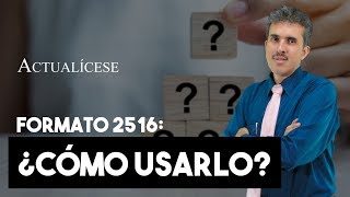 Formato 2516 Detalles sobre su uso y diligenciamiento [upl. by Ahsrat]