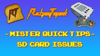 MiSTer FPGA  How to Fix SD Card Issues  Quick Tips Guide [upl. by Dallas]