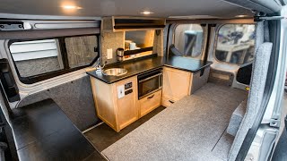 FULLY LOADED MICRO CAMPER VAN  FULL TOUR 2019 Ford Transit Connect [upl. by Cherida]