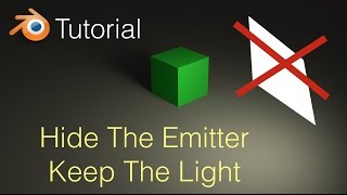 279 How To Hide The Emitter And Keep The Light Blender Tutorial [upl. by Ahseekan]