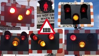 UK Level Crossings With Halogen Lights 2017 [upl. by Trebliw913]