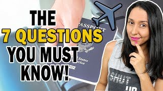 Customs amp Immigration 7 QUESTIONS English At The Airport [upl. by Gnouv]