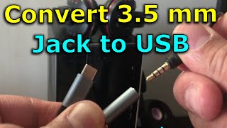 Convert 35 mm jack to USB for Speakers amp Microphone [upl. by Vevine]