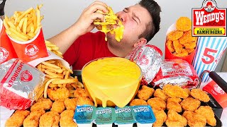 Extra Cheesy Wendys • MUKBANG [upl. by Felicdad]