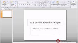 Powerpoint Präsentation Tutorial Deutsch Einleitung [upl. by Acul]