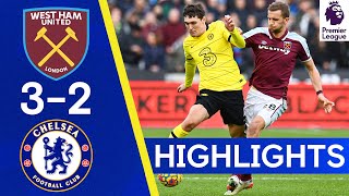 West Ham 32 Chelsea  Premier League Highlights [upl. by Dnomsad]