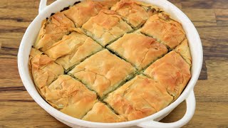 Greek Spinach Pie Recipe Spanakopita [upl. by Rodl515]