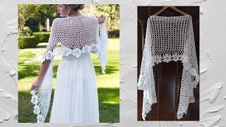 crochet chal shawl flores subtitles in several lenguage [upl. by Acul398]