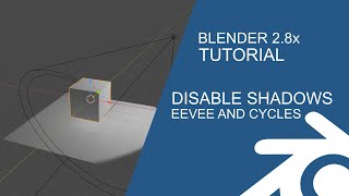 Blender 28 Tutorial Disable Shadows for an object  Eevee and Cycles [upl. by Honig]