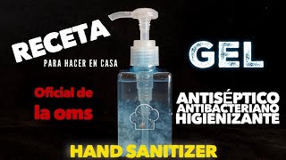 🖐 Desinfectante de manos casero en gel y liquido EN CASA [upl. by Wrigley868]