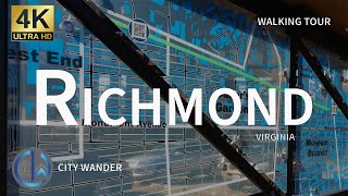 Downtown Richmond Virginia 4K Walking Tour 2021 [upl. by Kerwinn]