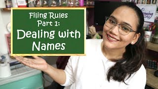 Alphabetizing Names  Filing Rules Part 1  Clerical Operations  Civil Service Review [upl. by Annawd]