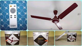 CROMPTON ENERGION HS 1200MM 48quot BLDC CEILING FAN UNBOXING REVIEW AND INSTALLATION [upl. by Heda793]