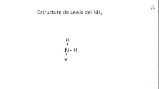 Estructura de Lewis del amoniaco NH3 [upl. by Aidile]