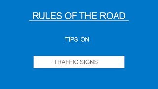 4 TRAFFIC SIGNS  Rules of the Road  Useful Tips [upl. by Enyleve]