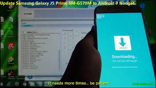 Update Samsung Galaxy J5 Prime SMG570M to Android 7 Nougat [upl. by Albur]