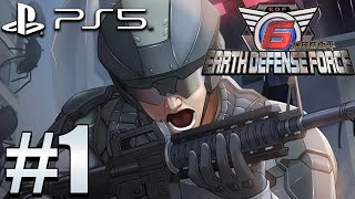 EARTH DEFENSE FORCE ６ PS5 English  Gameplay Walkthrough Part 1 4K 60FPS [upl. by Aleekahs]