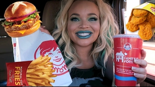 Wendys Car Eating Show MUKBANG  WATCH ME EAT [upl. by Tews]