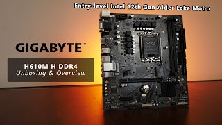 Unboxing amp Overview Gigabyte H610M H DDR4  Entrylevel Intel 14th Gen Motherboard [upl. by Akcirahs]