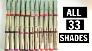 FULL COLLECTION  Milani Color Statement Lipsticks  Lip Swatches  Review [upl. by Ahtera]