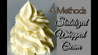 Stabilized Whipped Cream Easy Recipes  4 Methods  Whipped Cream Frosting [upl. by Polly]