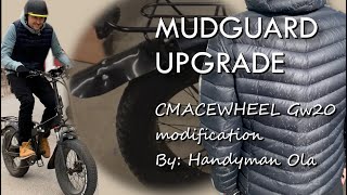 How to make your ebike splashfree ELECTRIC BIKE MUDGUARD UPGRADE  CMACEWHEEL GW20 [upl. by Mountfort394]