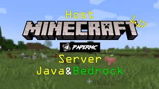 ⛏️ How To Make A MINECRAFT 117 PAPER SERVER  Works With JAVA AND BEDROCK  Geyser  Floodgate [upl. by Ecirpac316]