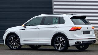 Volkswagen NEW Tiguan RLine SEL 2021 in 4K Pure White 20 inch Misano walk around amp detail Inside [upl. by Meesaw]