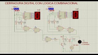 CERRADURA ELECTRONICA CON LOGICA COMBINACIONAL [upl. by Siduhey]