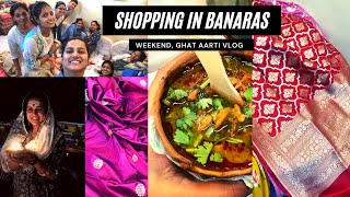 Where To Shop In Banaras For Sarees Dupattas  Varanasi Ghat Aarti  Wedding Shopping In Banaras [upl. by Ettenyl]