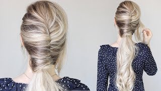 How to EASY French Twist Ponytail [upl. by Dias]