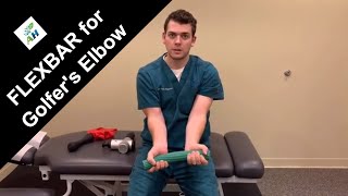 Rehab for Golfer’s Elbow  Theraband Flexbar [upl. by Alegnaed]