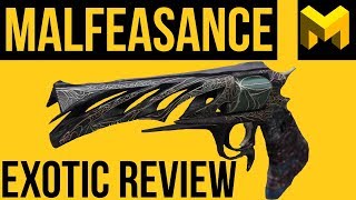 Destiny 2 Forsaken Malfeasance Exotic Review [upl. by Llewoh]