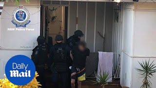 Four Finks bikie gang members arrested by Strike Force Raptor [upl. by Arakahs]