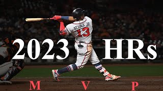 Ronald Acuña Jr 2023 Home Runs UNANIMOUS MVP [upl. by Ailiec]