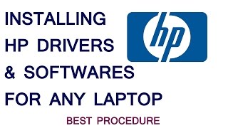 Installing HP drivers and softwares  Easiest Process [upl. by Cris]