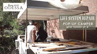 Replacing broken lift system and attaching the roof Pop Up Camper Mini Series EP 4 [upl. by Petuu]