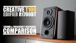 Creative T100 vs Edifier R1700BT  Sound amp Frequency Response Comparison [upl. by Negaet475]