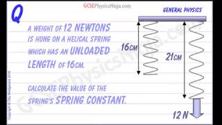 Hookes Law Physics Problems  Spring Constant Calculation [upl. by Vasiliki]