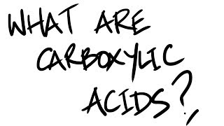 ALevel Chemistry  What are Carboxylic Acids [upl. by Arutek]