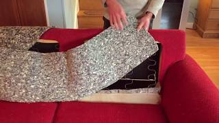 Remove those Attached Back Cushions Quickly  Slipcover Project Part 1 [upl. by Ttennaej]