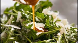 Rocket Salad with Balsamic Dressing and Shaved Parmesan [upl. by Kralc]