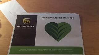 UPS Reusable Express Envelope how to use it [upl. by Brathwaite864]