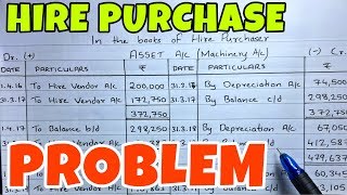 3 Hire Purchase System  Problem 1 By Saheb Academy [upl. by Aelak]