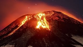 Raw Video Villarrica Volcano in Chile Erupts [upl. by Luzader]