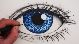 How to Draw a Realistic Eye in Colour [upl. by Suki]