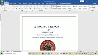 How to prepare final year project report in ms word watch complete video and Download Report Format [upl. by Feinleib]