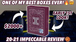 ONE OF MY BEST BOXES EVER🔥🤯 2000  202021 Panini Impeccable Basketball FOTL Hobby Box Review [upl. by Pasquale]