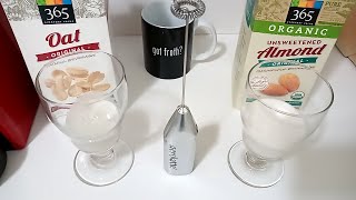 Oat Milk vs Almond Milk part 2 Frothing Test [upl. by Luedtke969]